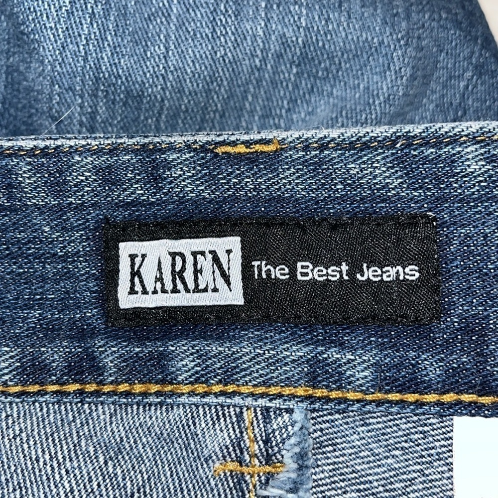 KAREN THE BEST JEANS maxi jean skirt with a frayed hem.  Excellent condition - Picture 5 of 7